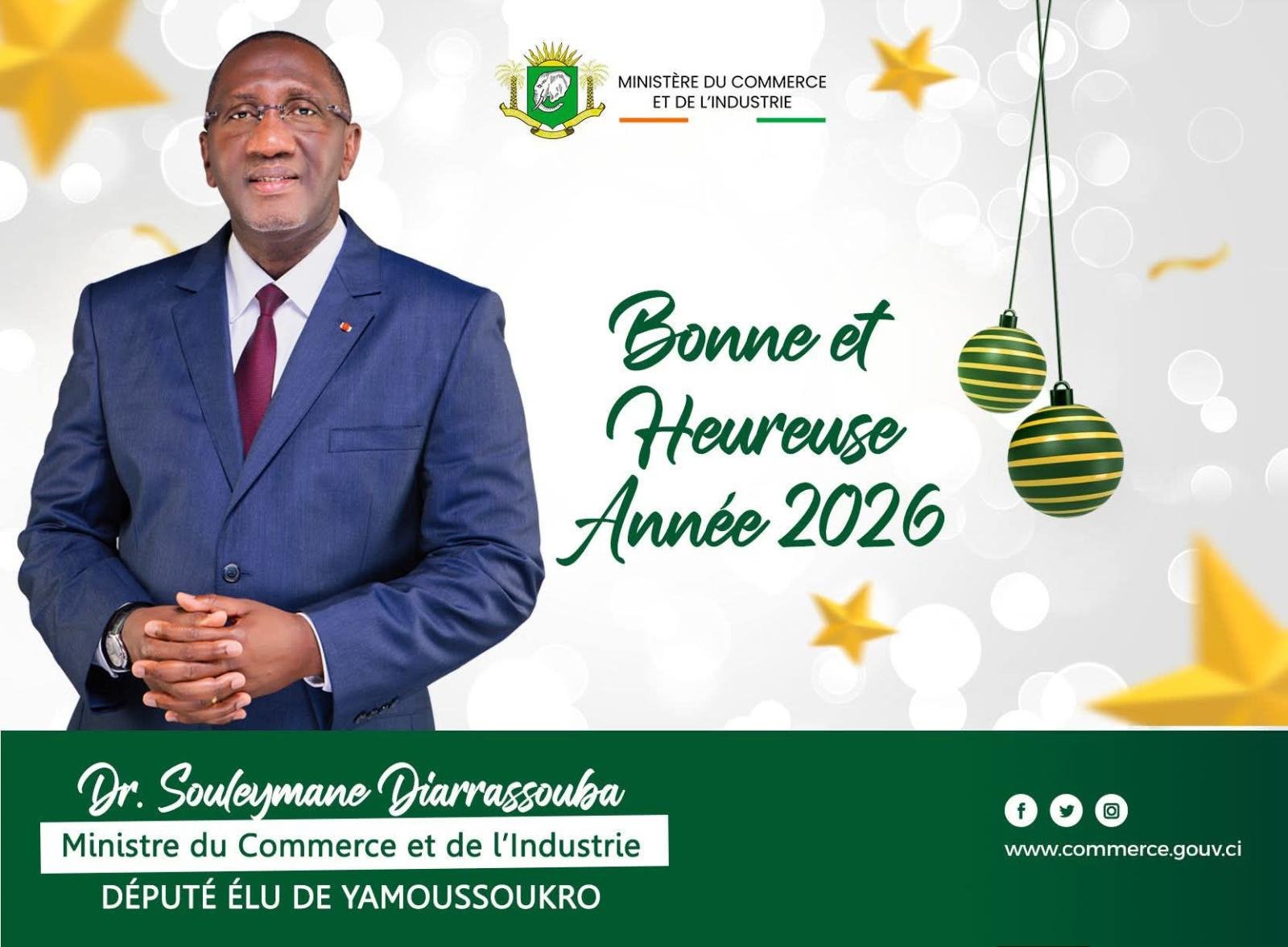 Dr Souleymane Diarrassouba adresse  ses voeux pour le nouvel an 2026