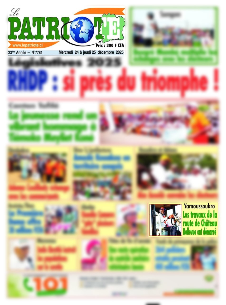 LE PATRIOTE DU MERCREDI 24 N°7781